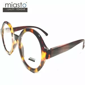 MIASTO RUNDE ""ÜBERGRÖSSE"" GROSSE KREISLESEBRILLE + 1,50 BRAUN ~ SEHR GROSSE PASSFORM - Bild 1 von 2