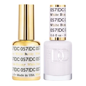 White Bunny #057 DND DC Gel Nail Polish Duo GEL Polish & MATCHING LACQUER - Picture 1 of 2