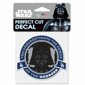 LOS ANGELES DODGERS STAR WARS DARTH VADER PERFECT CUT DECAL 4" WINDOWS LAPTOPS - Picture 1 of 1