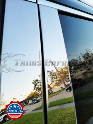fit:1989-1994 Nissan Maxima Stainless Steel Door Cover Pillar Post Trim 6Pc - Image 1 of 3