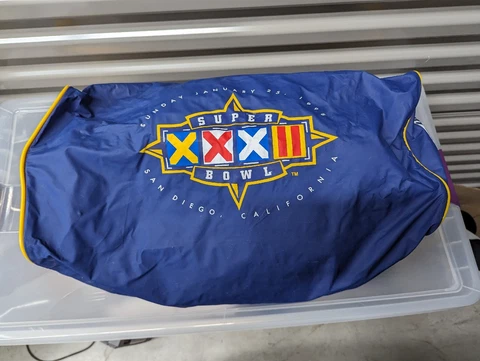 Vintage EUC Denver Broncos NFL 1998 Super Bowl XXXII 32 San Diego Duffle Bag Cover