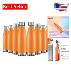 Premium 17oz Stainless Steel Water Bottles - Double Wall Insulated, 8 Pack - Picture 1 of 9