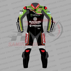 Kawasaki Monster Customised Motorcycle/Motorbike Biker's Leather Racing Suit - Picture 1 of 4