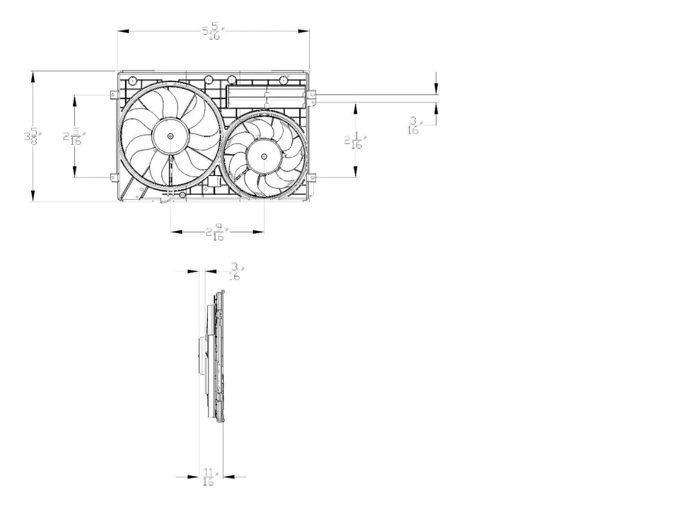 Ventilador condensador y radiador doble para Volkswagen Jetta 2011-2014 sedán 2,0 L L4 Foto 1 de 1