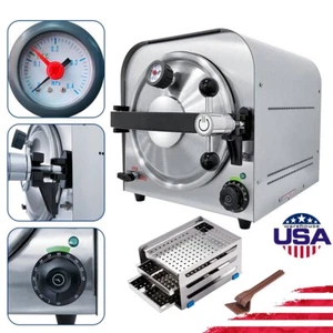Sterilizzatore a vapore 14L laboratorio odontotecnico autoclave attrezzatura di sterilizzazione medica USA - Foto 1 di 13