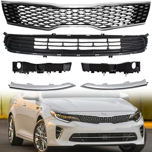 For 2016-2018 Kia Optima Front Upper & Lower Grille Bumper Bracket Molding Trim - Picture 1 of 20