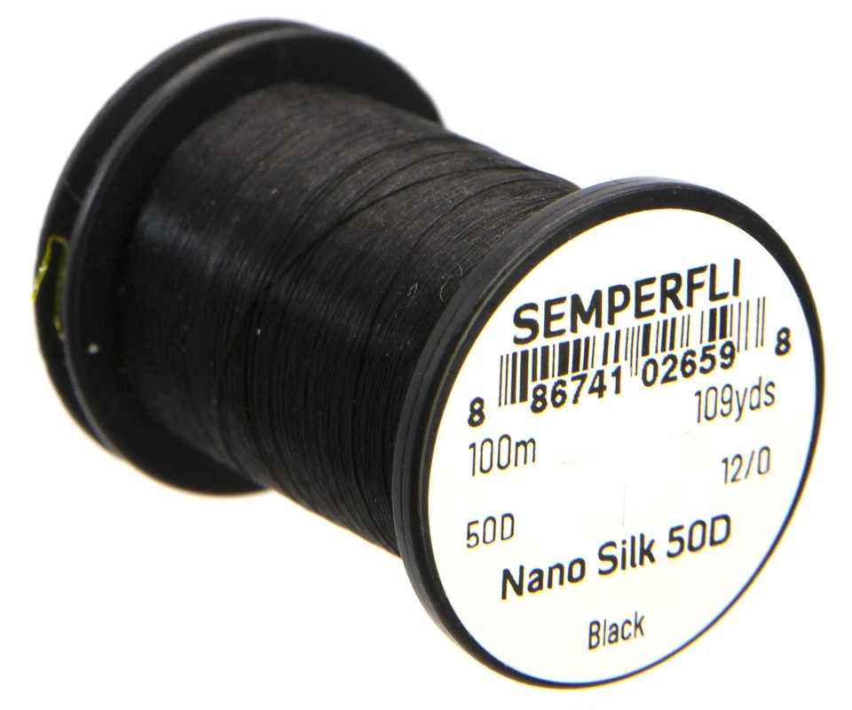 Semperfli Nano Silk Ultra High Strength Fly Tying Thread-Range of Sizes/Colours - Image 1 of 1