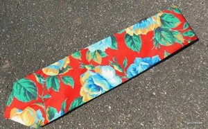 Tango by Max Raab Men's Tie Floral with Red Background 100% Cotton - Picture 1 of 1