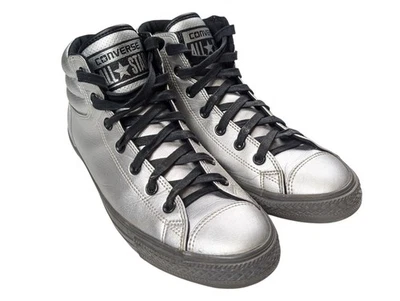Zapatos Converse Chuck Taylor All Star Hi Top CT Hombres 11 Metálicos Plateados Cromo  Foto 1 de 4