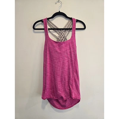 Lululemon Free To Be Wild Tank Top Pink Leopard Size Small Preloved - Image 1 of 4