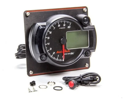 Longacre Tach 4in Data Logging Blk w/Blk Alum Panel 52-44479 - Image 1 of 3