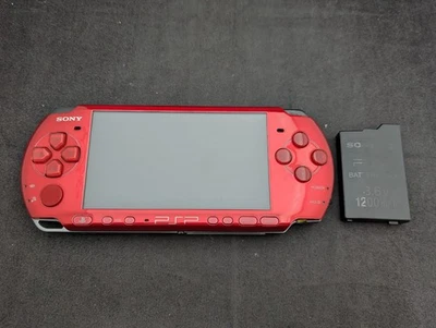 B863 Sony PSP 3000 console Radiant Red Handheld system Japan w/memory battery fx - Image 1 of 4