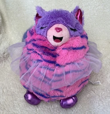 Misfittens Leopard Cat 10" Plush Pink purple Stripes Basic Fun Purple Tail,Skirt - Image 1 of 4