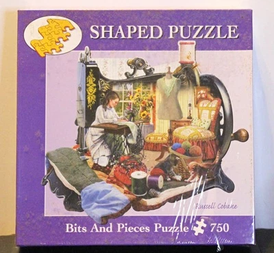 Bits and Pieces 750 Piece Shaped Jigsaw Puzzle  "A Stitch in Time" - Image 1 of 3