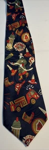 Fireman Men’s Navy Polyester Tie By Fratello One Size - Picture 1 of 4