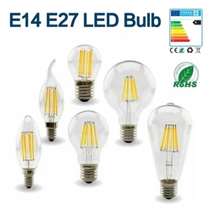 A60 ST64 ​LED  E14 E27 Retro Edison Filament Bulb Lamp 220V-240V Light C35  C35L - Picture 1 of 15