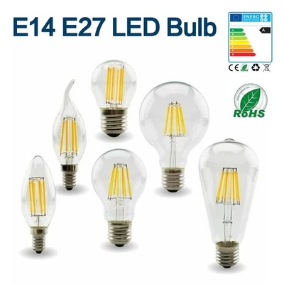 A60 ST64 ​LED  E14 E27 Retro Edison Filament Bulb Lamp 220V-240V Light C35  C35L - Image 1 of 4