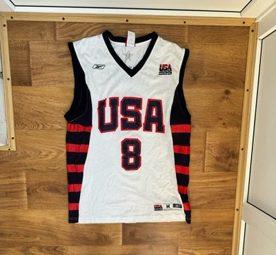 Camiseta Reebok Vintage Kobe Bryant 2003 Seleção Nacional dos EUA Basquete Tamanho M - Imagem 1 de 4