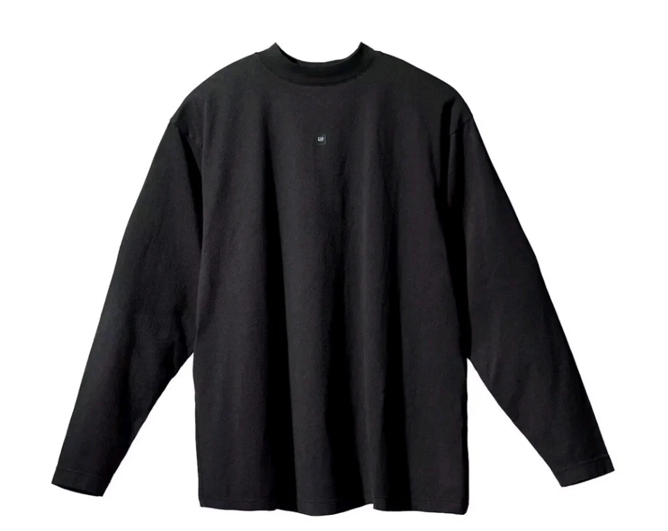 YZY GAP Mock Neck Long Sleeve T Shirt Heavyweight. Very Oversized Small