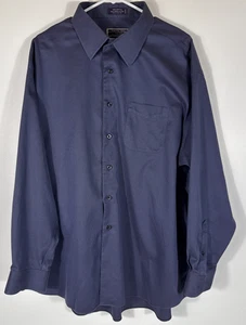 Camisa de Vestir Roberto Villini Para Hombre 100% Algodón Sin Hierro 18.5 Azul Colección de Viaje - Imagen 1 de 16