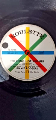 Jimmie Rodgers THE LONG HOT SUMMER / OH-OH I'M GALLING IN LOVE AGAIN VG+ - Image 1 of 2