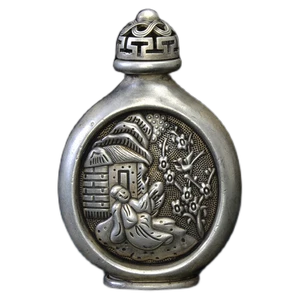 Ancient smoking gilded silver snuff bottles copper snuff bottles Qing Xuantong - Picture 1 of 6
