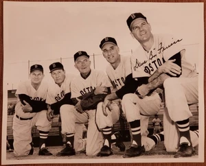 Dave Ferriss Auto Boston Red Sox Baseball 8x10 Photo JSA Higgins Burns Baker Yor - Picture 1 of 8