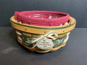 Longaberger - 2010 Little Falling Snow Tree Trimmen - Liner - Protector -Tie On - Bild 1 von 13