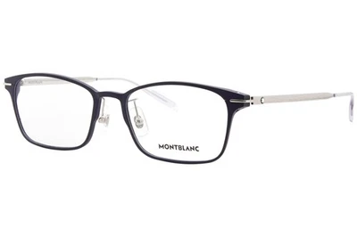 Mont Blanc MB0449OJ 003 Anteojos Para Hombre Azul/Plateado Borde Completo Forma Cuadrada 54mm Foto 1 de 4