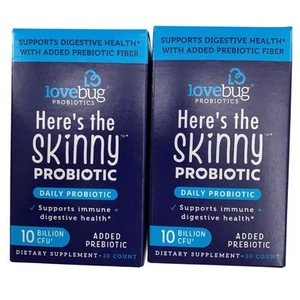 Love Bug Lovebug Probiotici Heres The Skinny 10 Miliardi CFU Prebiotico Set 30 Ct - Foto 1 di 7