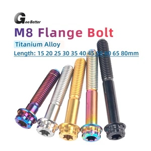 Titanium Bolts M8x15 20 25 30 35 40 45 50 60 65 80mm Flange 12-Point Torx Screw - Picture 1 of 15