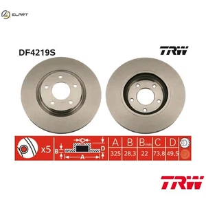 2x BRAKE DISC DF4219S FOR DAIMLER JAGUAR XK/8/Convertible AJ27S 4.0L 8cyl 3.6L - Picture 1 of 12