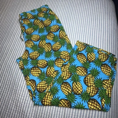 Pantalones de piña Intimo para hombre con estampado XL azul algodón bolsillos con cordón tropical Foto 1 de 4