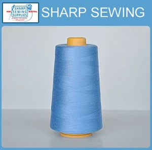 1 SPOOL LIGHT BLUE 100% SPUN POLYESTER SERGER QUILTING THREAD T27 6000 YARDS 662 - Picture 1 of 1