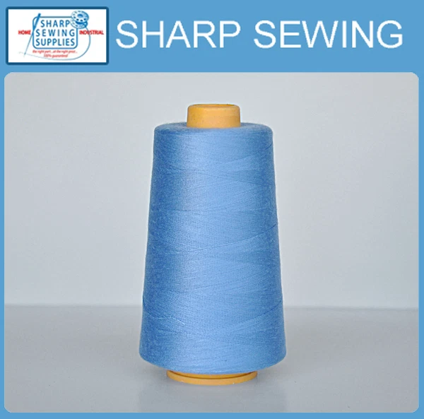 1 SPOOL LIGHT BLUE 100% SPUN POLYESTER SERGER QUILTING THREAD T27 6000 YARDS 662 - Image 1 of 1