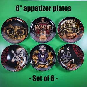 Platos de aperitivo de cerámica Disney COCO | Juego de 6 | Día de los Muertos | Halloween - Imagen 1 de 12
