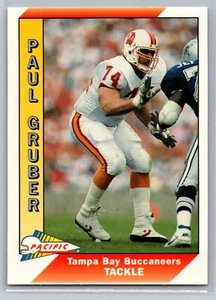 1991 Pacific  Football #503 Paul Gruber  Tampa Bay Buccaneers - Picture 1 of 2