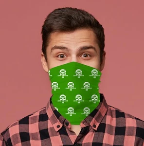 Zed Headz Green Design Biker Snood Neck Tube Neck Warmer Facemask - Picture 1 of 2