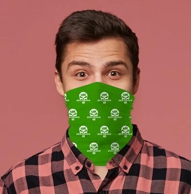 L&S PRINTS Zed Headz Green Design Biker Snood Neck Tube Neck Warmer Facemask