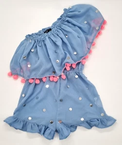 Boohoo Kurzer Transparenter Overall Jumpsuit Einteiler für Damen in Gr. S - Bild 1 von 5