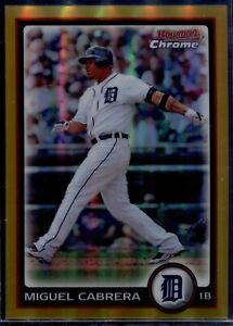 2010 Bowman Chrome #35 Miguel Cabrera Gold Refractor /50 Tigers
