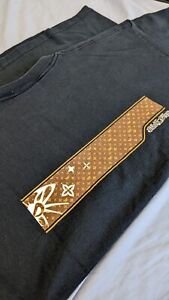Vintage BLACK FLYS Shirt Surf Skate BMX Louis Monogram Tee Shirt Size XL Men Y2K