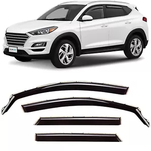 Sun Rain Visors Wind Rain Guards for 2016-2021 Hyundai Tucson - Picture 1 of 8