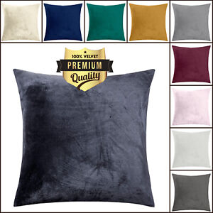 Crushed Cushion Covers or Velvet Cushions 18 x 18 Set of 2 or 4 Bed Sofa Pillows