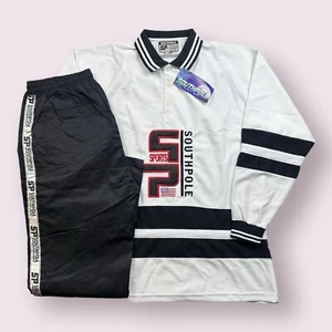 Vintage Deadstock Men’s Southpole Embroidered Swishy Track Pants Set Jersey XL - Picture 1 of 20