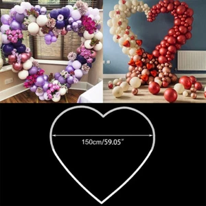 Heart Shape Balloon Arch Wreath Frame Holder Wedding Birthday Party Support DIY - Picture 1 of 9