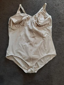 NWOT Playtex Poesie Bodysuit Beige Slimming Shapewear 105D/120D/46D Style 76570 - Picture 1 of 4