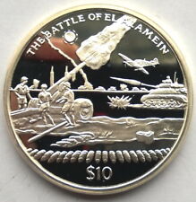 Sierra Leone 2005 Bitwa pod El Alamein srebrna moneta 10 dolarów, dowód