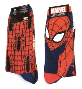 Hyp Marvel Spiderman Pose Calcetines de la tripulación de los hombres 2 pares Pack Zapato talla 6-12 - Imagen 1 de 3