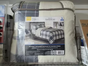 Mainstays Flannel 3 Piece Comforter Set (Full/Queen) - FREE SHIPPING - Picture 1 of 4